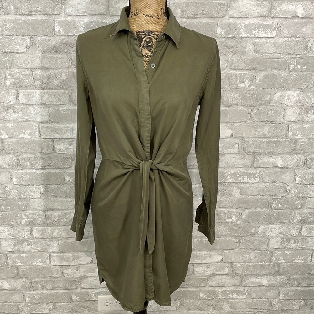 ELAN Front Tie Shirt Dress